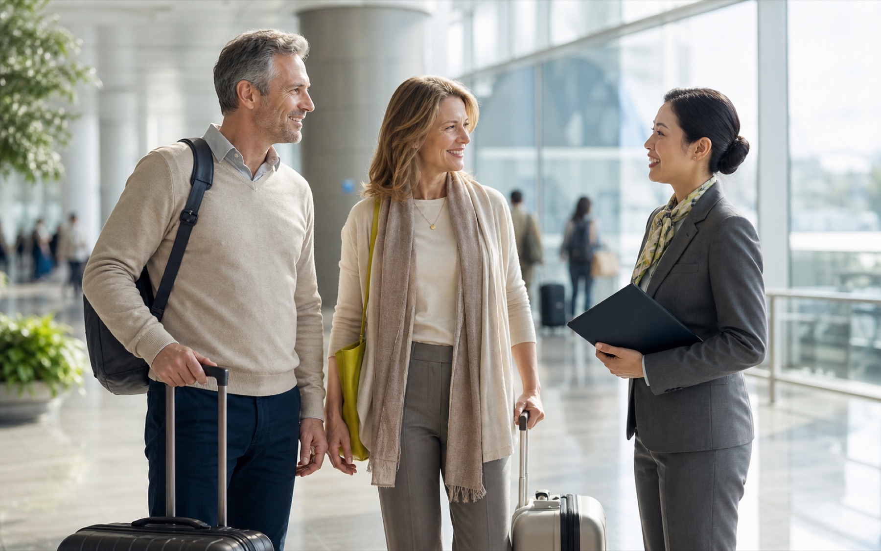 Concept view of international patient arrival assistance